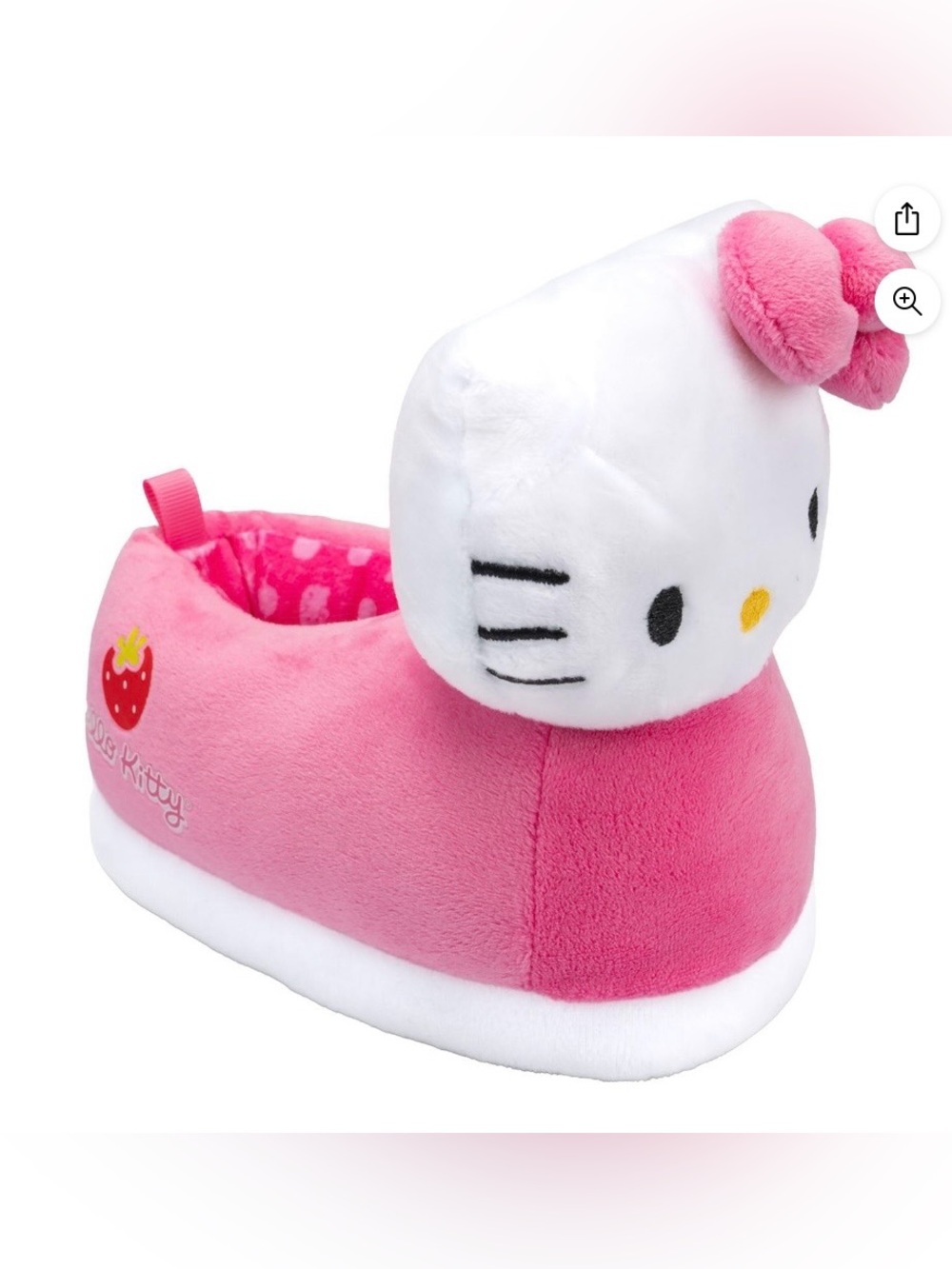 Hello Kitty LIGHT UP Motion Activated Plush Slippers Kids Pink Sanrio NWT 11/12